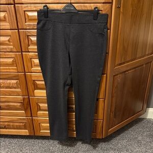 Black Textured Pants